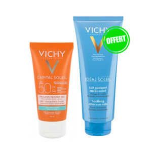 Vichy Capital Soleil Crème Anti-Brillance Toucher Sec Invisible 50ml + Après-Soleil 100ml Offert