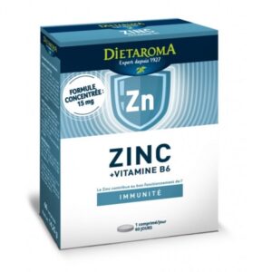 DIETAROMA Zinc Vitamine B6 - Immunité 60 comprimés
