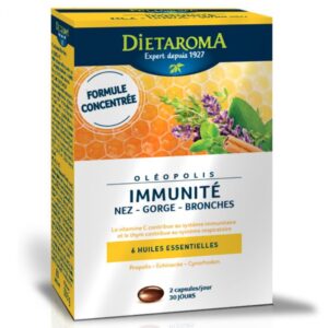 Dietaroma Oléopolis - Immunité Nez, Gorge et Bronches 60 capsules