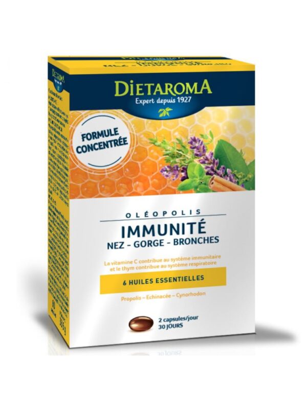 Dietaroma Oléopolis - Immunité Nez, Gorge et Bronches 60 capsules