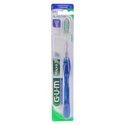 GUM Micro tip brosse à dents medium compacte 473