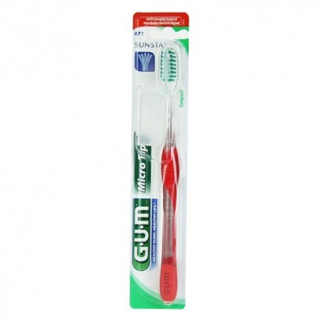 GUM Micro tip brosse à dents souple compacte 471