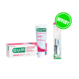 GUM SENSIVITAL+ - Dentifrice Fluoré 75ml + Brsse à dent Sensivital Offerte