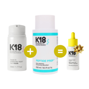 K18 Masque sans rinçage 50ml +Shampoing Detox 250ml =Huile Capillaire Offerte